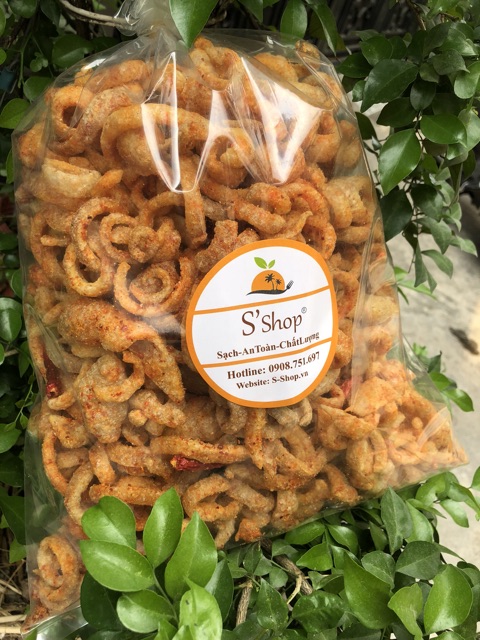 Da heo sấy sốc muối tỏi cay 500g