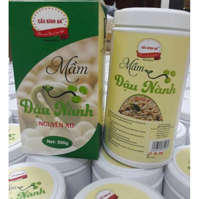 MẦM ĐẬU NÀNH NGUYÊN XƠ CẦU BÌNH AN HỘP 500G