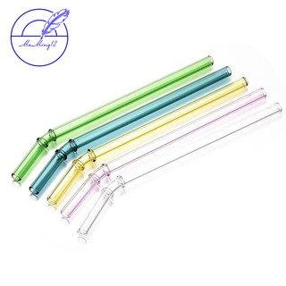 Set 5 ống hút thủy tinh 7.5 inch x 8mm + 1 cọ rửa vệ sinh tiện lợi