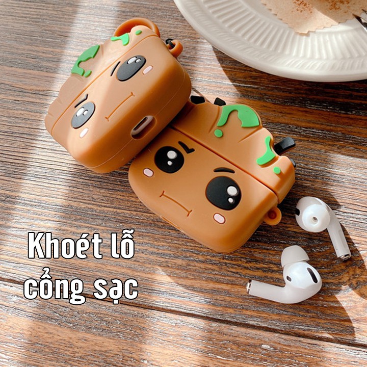 Vỏ silicon cho tai nghe Airpods Pro mẫu 3D Người Cây