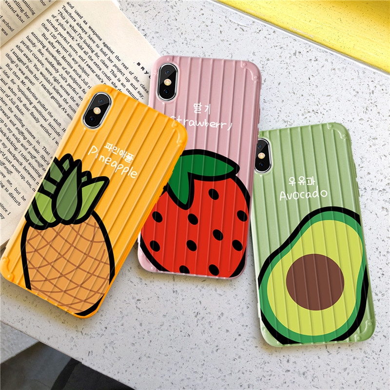Ốp điện thoại TPU silicone mềm in hình trái cây iPhone 6 6s 7 8 6plus 8 X XS MAX XR 11 11Pro 11ProMax Fruit Case | BigBuy360 - bigbuy360.vn