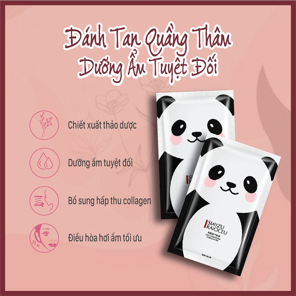 Mặt Nạ Xông Hơi Mắt Collagen Siayzu, Mặt Nạ Nóng Panda Giúp Mắt Thư Giãn Dưỡng Ẩm và Bổ Sung Nước Cho Da