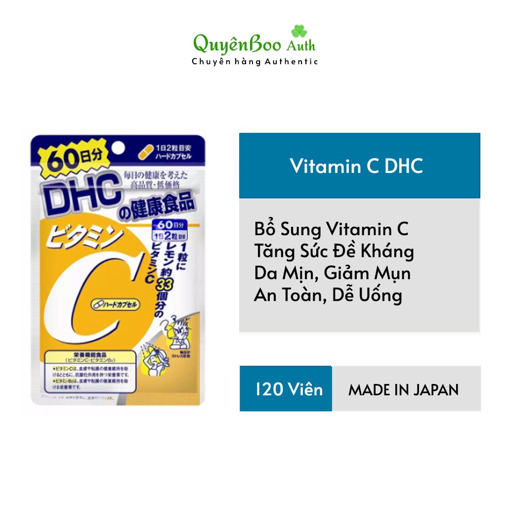 Viên uống DHC Bổ sung Vitamin C Nhật Bản 20 Ngày(40 viên) & 60 Ngày(120 viên)