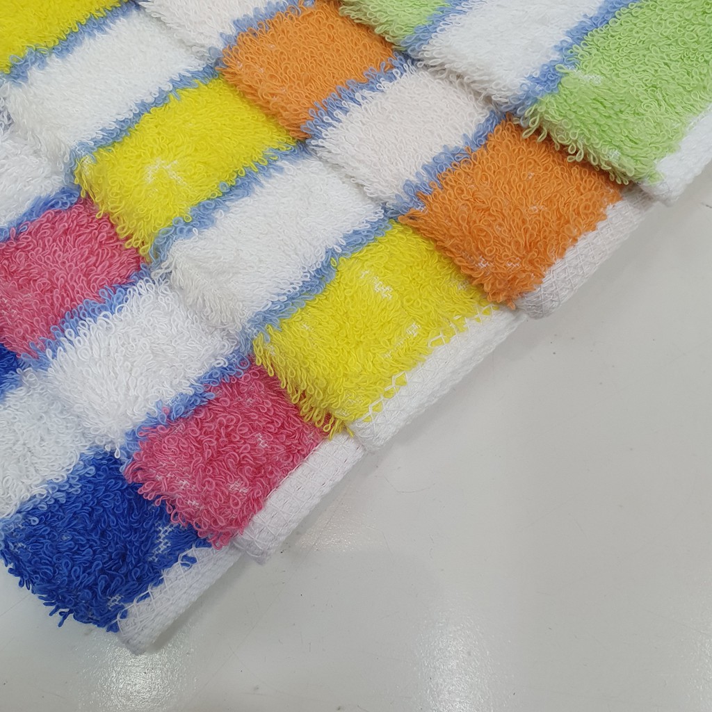 Khăn Mặt Kẻ Ngang Cotton 25 x 45  HANOSIMEX