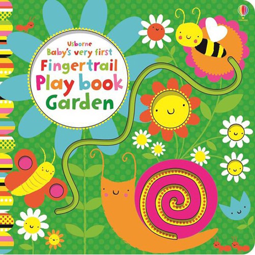 Sách Usborne tương tác thiếu nhi - Baby's very first fingertrail play book Garden