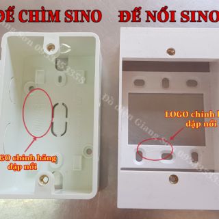 [CHÍNH HÃNG] MẶT CÔNG TẮC TRÒN SINO S18 + HẠT + ĐẾ