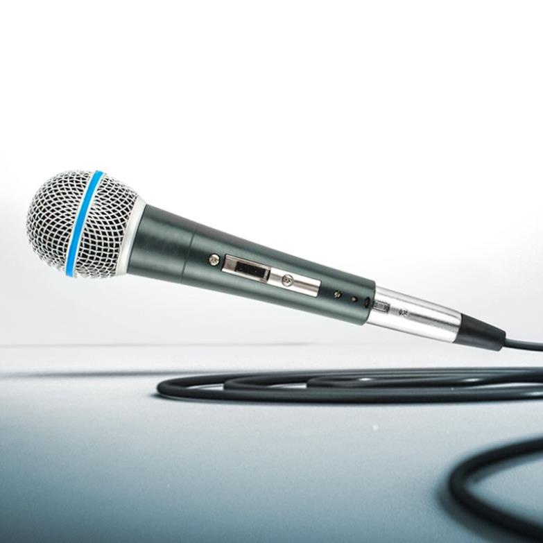 Micro hát karaoke dây dài 5M Ontekco MV01 tay cầm thép chắc chắn cao cấp
