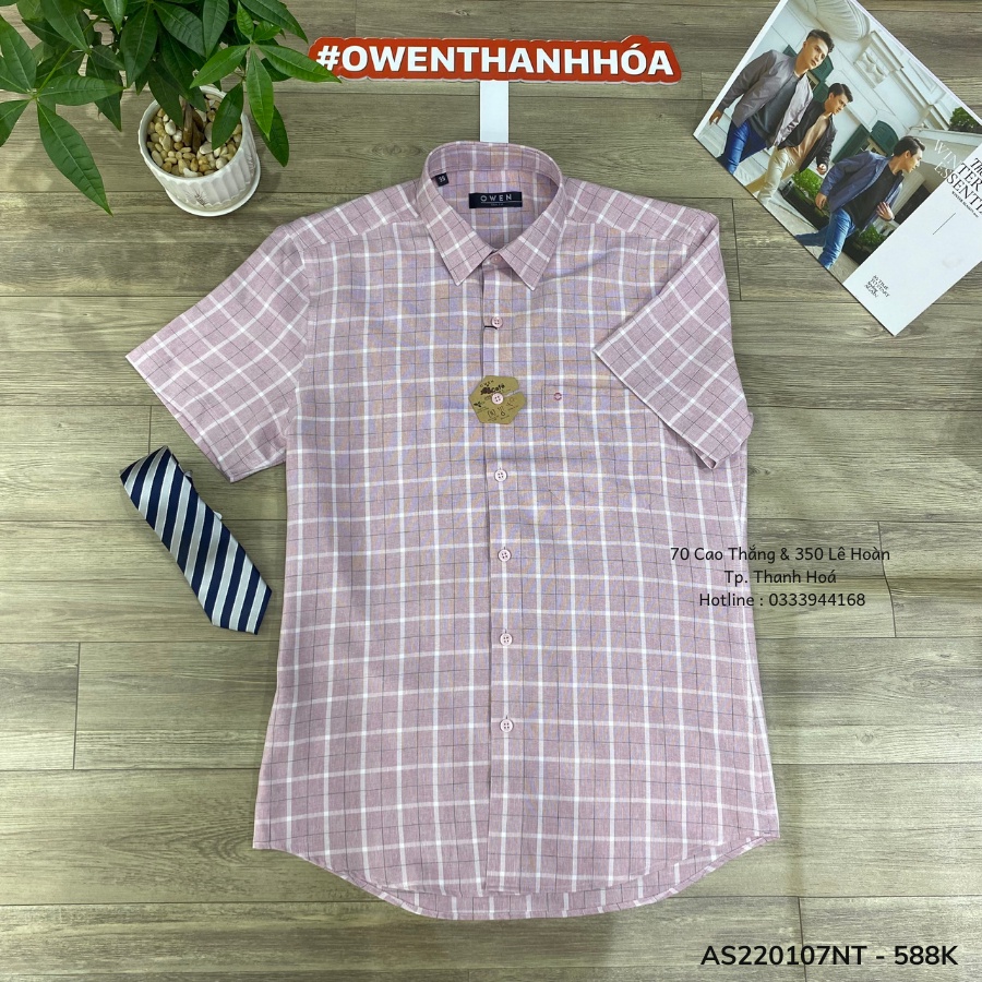 OWEN - Áo sơ mi ngắn tay Owen chính hãng - HÀNG MỚI VỀ -  AS220107NT