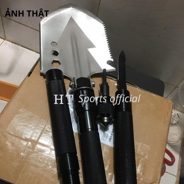 Xẻng quân dụng cao cấp HT Sports đa năng gấp gọn làm vườn, đi phượt, dã ngoại tiện lợi