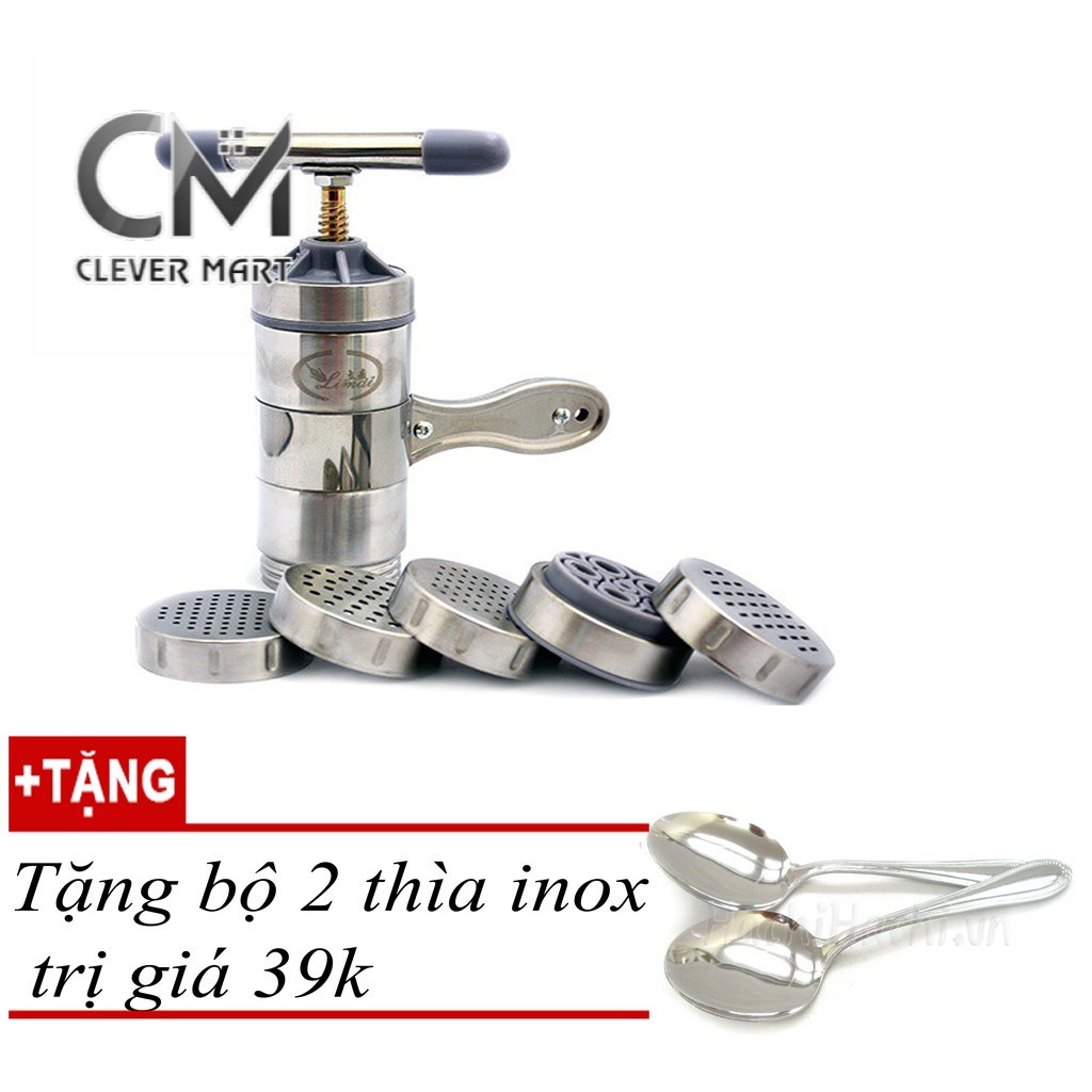 Máy làm bún tươi 5 lưỡi cắt Tặng 2 thìa inox