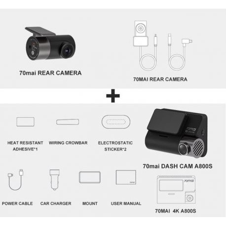 Camera hành trình Xiaomi 70mai A800S 4K ghi hình trước sau-Hàng chuẩn bản quốc tế | BigBuy360 - bigbuy360.vn