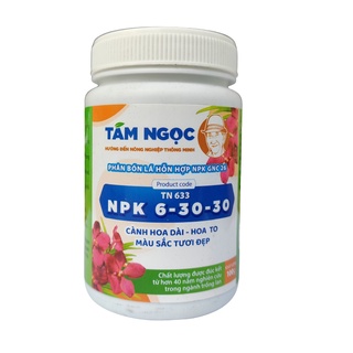 Phân bón Tám Ngọc NPK 6-30-30 cánh hoa dài- hoa to- màu sắc tươi đẹp lọ 100g
