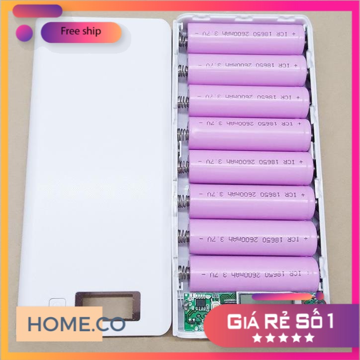 Mạch sạc dự phòng 2A xịn BQ-U8V2.0+Vỏ nhựa 8 cell +lò xo đã hàn về chỉ việc dùng (Chưa pin) mach sac pin 18650