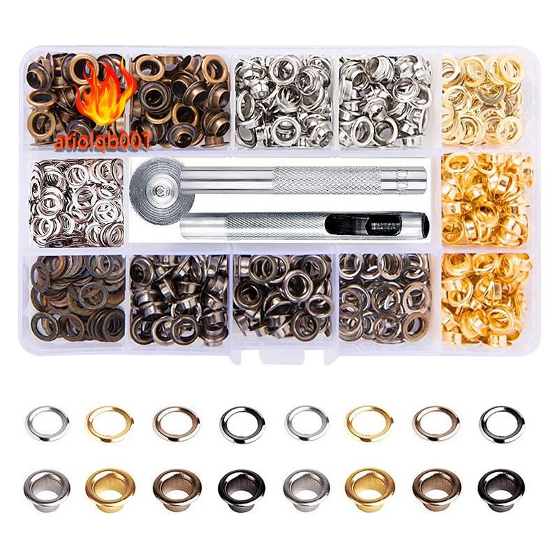 Bộ 400 vòng đệm 3/16 inch cho quần áo giày túi xách DIY (4 màu)