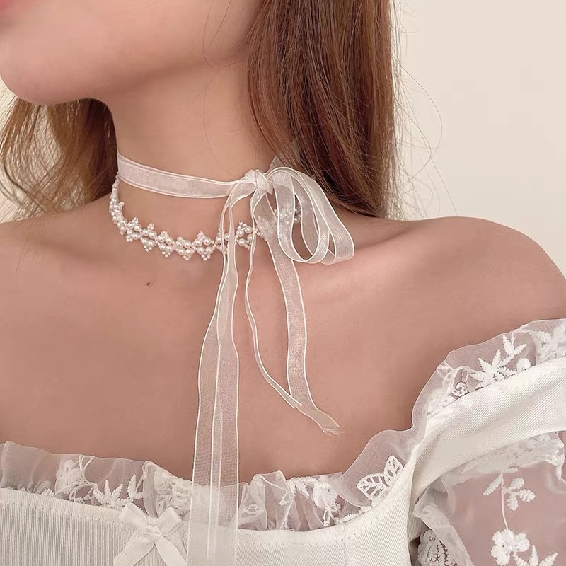 Băng Đô Cài Tóc Đính Ngọc Trai Dễ Thương Phong Cách Hàn Quốc Cho Nữ