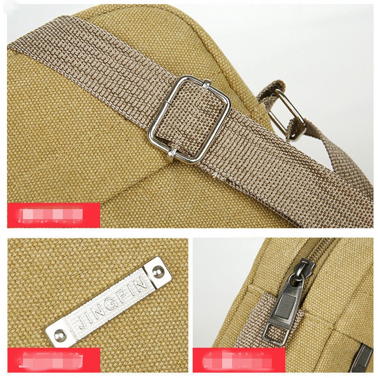 Túi Đeo Chéo Canvas Phong Cách Hàn Quốc Năng Động Cho Nam