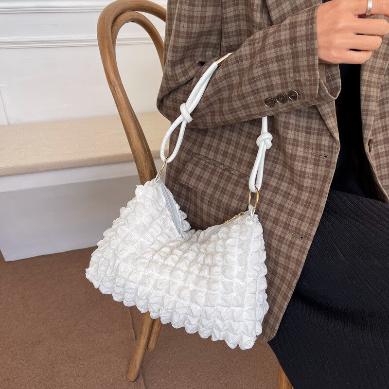 Túi xách đeo vai JASMIN NOIR bằng polyester thời trang Hobo đơn giản cho nữ