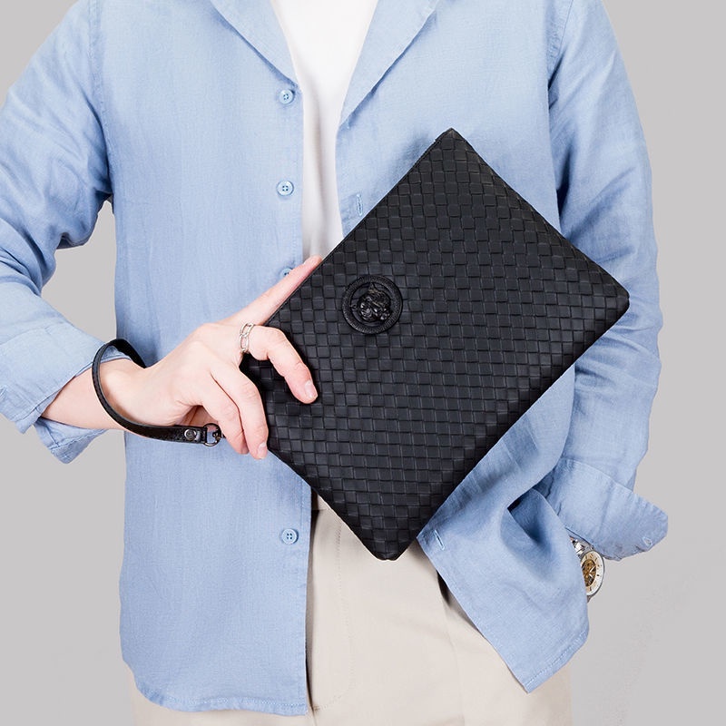 Túi Xách Tay Họa Tiết Dệt Cao Cấp Sang Trọng Thời Trang Cho Nam 2023