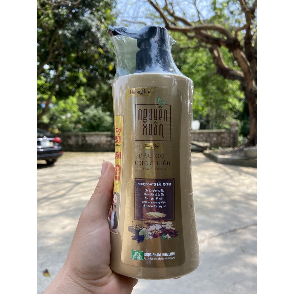 DẦU GỘI DƯỢC LIỆU NGUYÊN XUÂN CHAI VÒI 350ML TẶNG 35ML