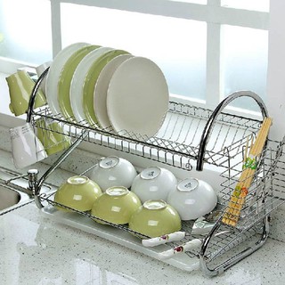 kệ úp chén đĩa 2 tầng đa năng