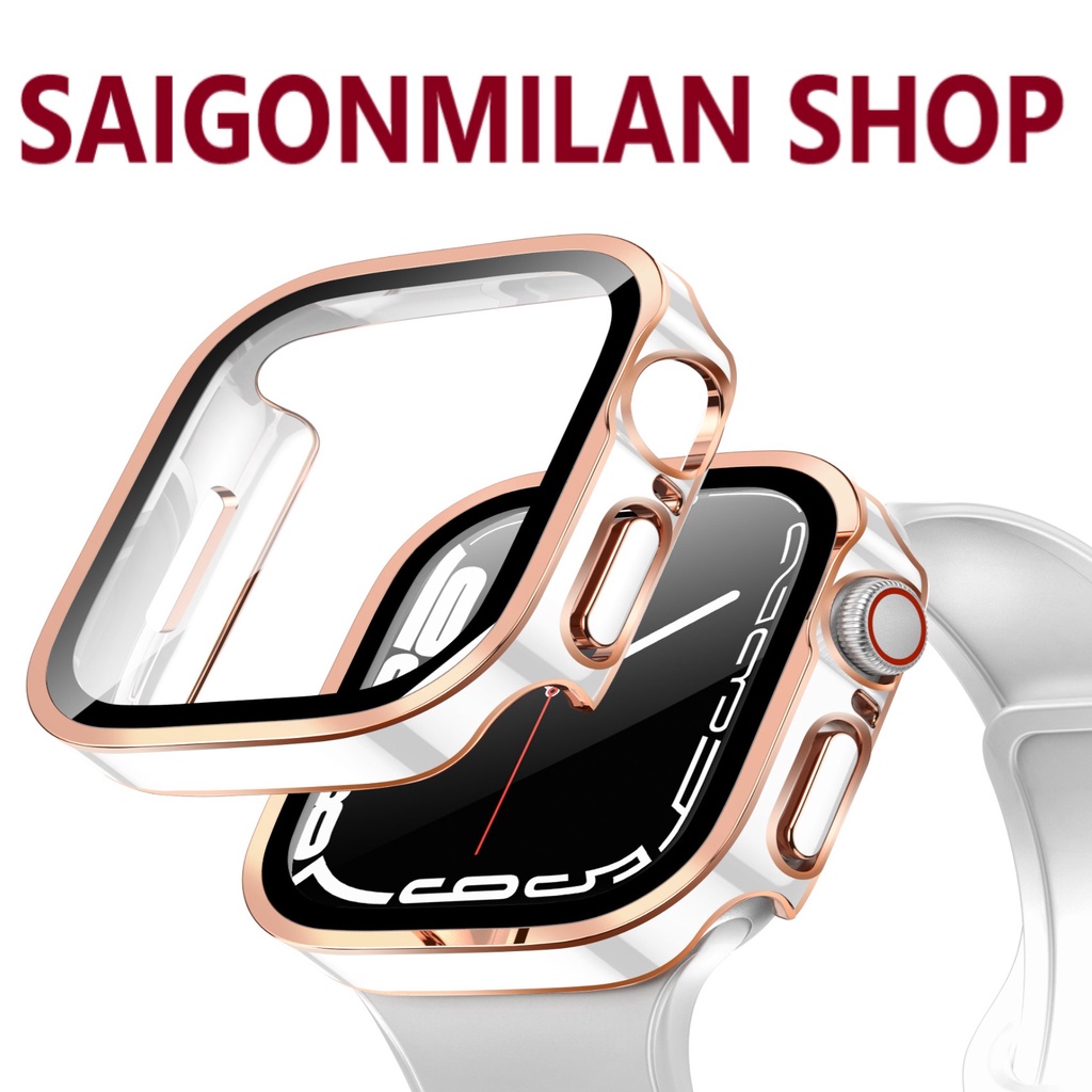 Ốp Kính Cường Lực Cho Đồng Hồ Thông Minh AP Watch VS Dây Cao Su Series 7/6/5/SE/4/3/2/1 Size 38-40-41-42-44-45mm