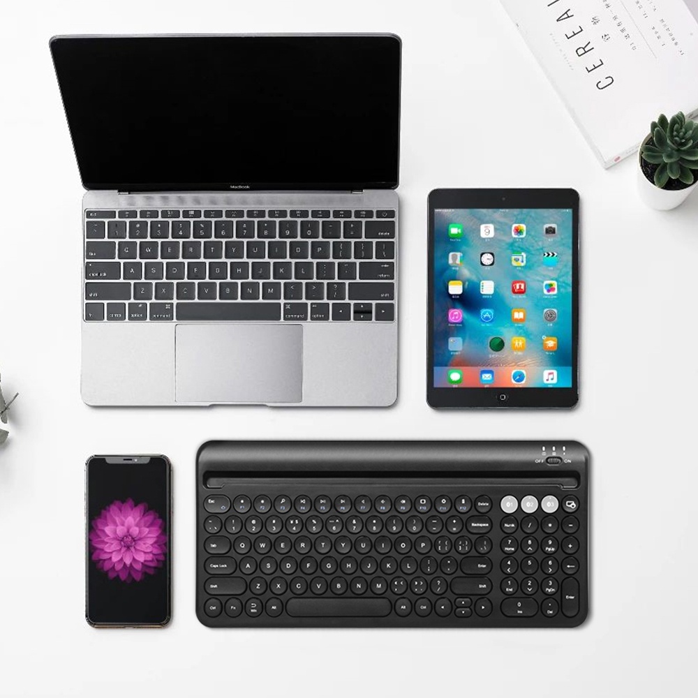 Bàn phím không dây Delux K2212V 100 phím có thể sạc lại dành cho Windows Mac