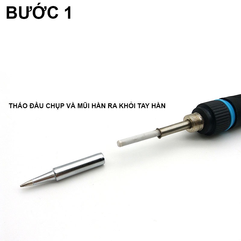 Bộ đầu kẹp đa năng gắn tay hàn 936 | Cạo keo tách Film