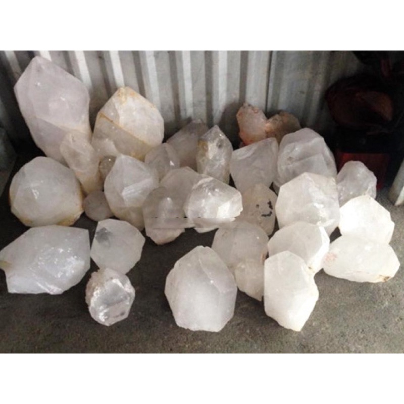 1000gr Raw White Quartz Crystal Đá Thô Màu Trắng