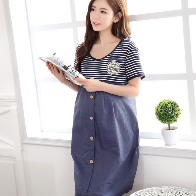 VB19 váy bầu kết hợp cho con bú ( có sẵn )