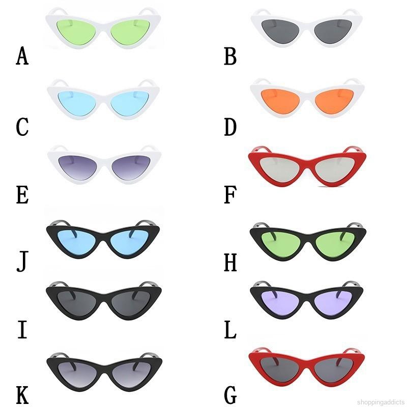 Kính mác mắt mèo gọng PC tròng kính nhiều màu thời trang cho nữ