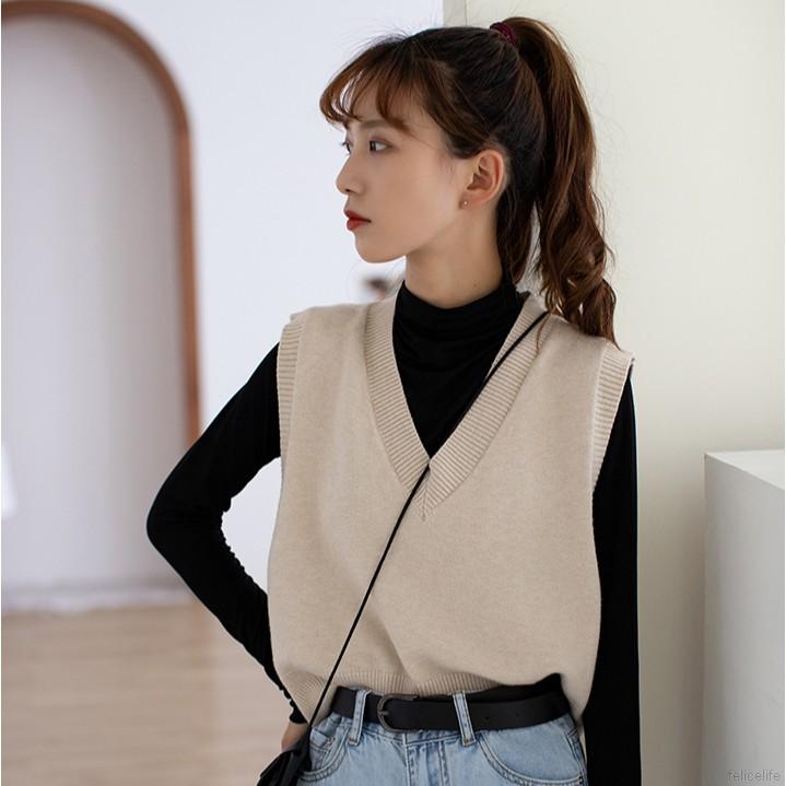 Áo Len Cổ V Thời Trang Dành Cho Nữ