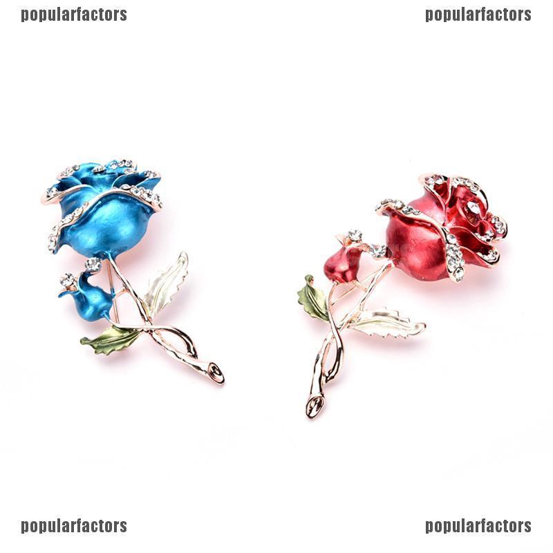 (MớI) Ghim GàI ÁO HìNh Hoa HồNg ĐíNh Đá Sang TrọNg