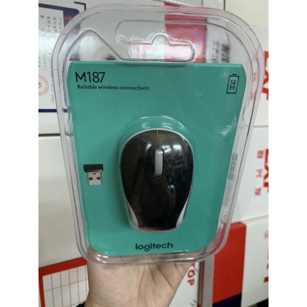 Chuột Không Dây 💎𝓕𝓡𝓔𝓔𝓢𝓗𝓘𝓟💎 Mouse Ko Dây Logitech Laser M187  SPTECH COMPUTER