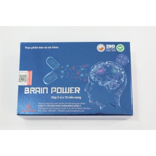 COMBO 10 HOẠT HUYẾT DƯỠNG NÃO BRAIN POWER giảm các triệu chứng hoa mắt, chóng mặt, đau đầu (tặng 1 hộp cùng loại 30v)
