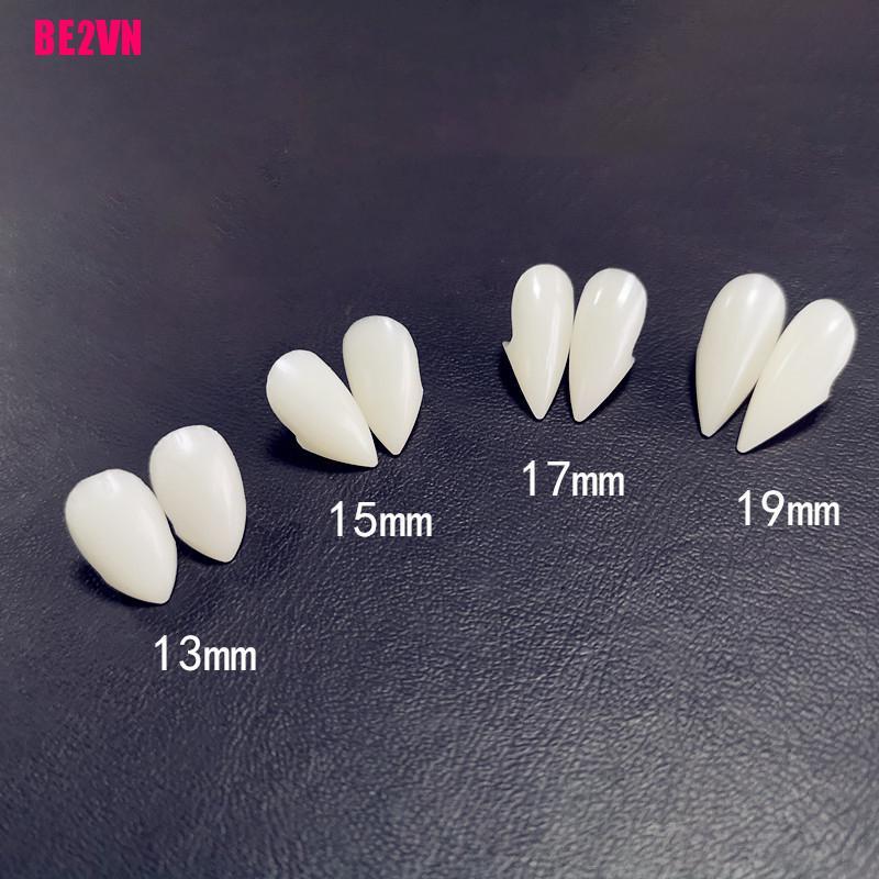 Set 2 Răng Nanh Giả Hóa Trang Ma Cà Rồng Nhiều Kích Thước Tùy Chọn