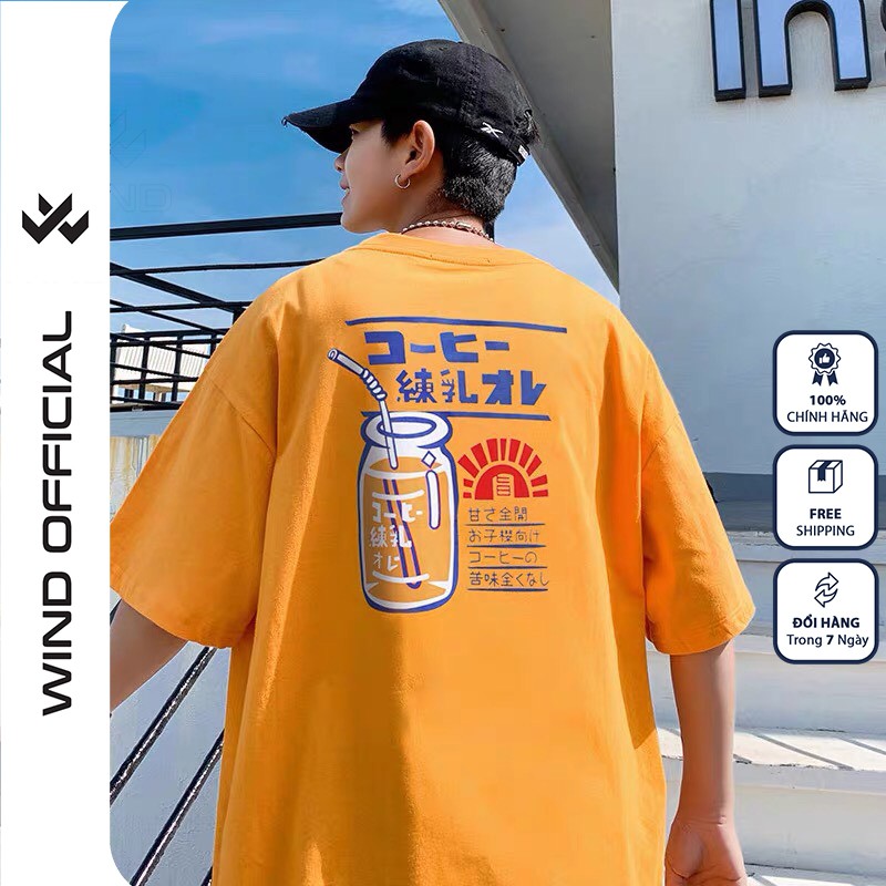 Áo thun tay lỡ Wind phông unisex Vitamin C form rộng nam nữ oversize ulzzang