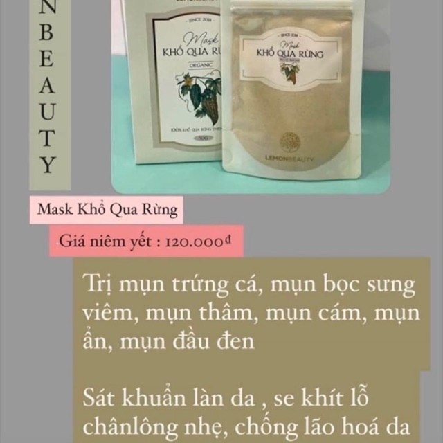 ( Mua 1 được 4) Lemonmask khổ qua rừng