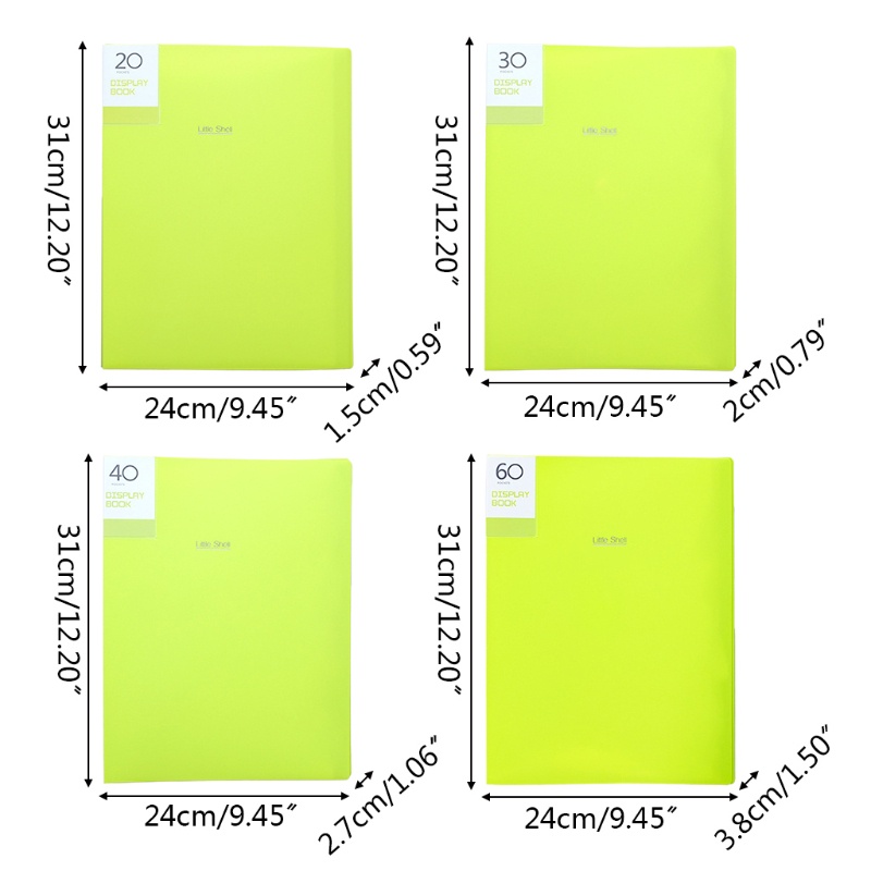 Túi Đựng Tài Liệu Trong Suốt Cỡ A4 20 / 30 / 40 / 60 Trang Tiện Dụng