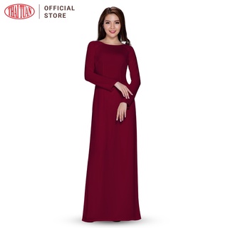 Vải Quần Áo Dài Nữ Lụa Trơn Thạch Anh Thái Tuấn Màu Đỏ Mận ASBQ533231
