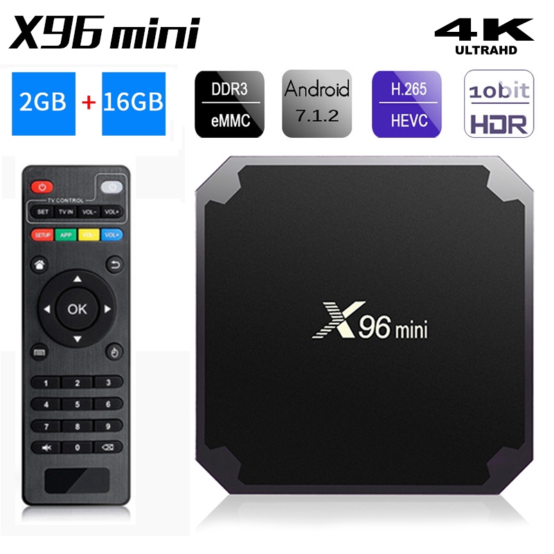 Hộp TV X96 Mini Android 2gb 16gb Amlogic S905W Lõi 4 Nhân H.265 AHD 4k 2.4ghz Wifi Kèm Phụ Kiện