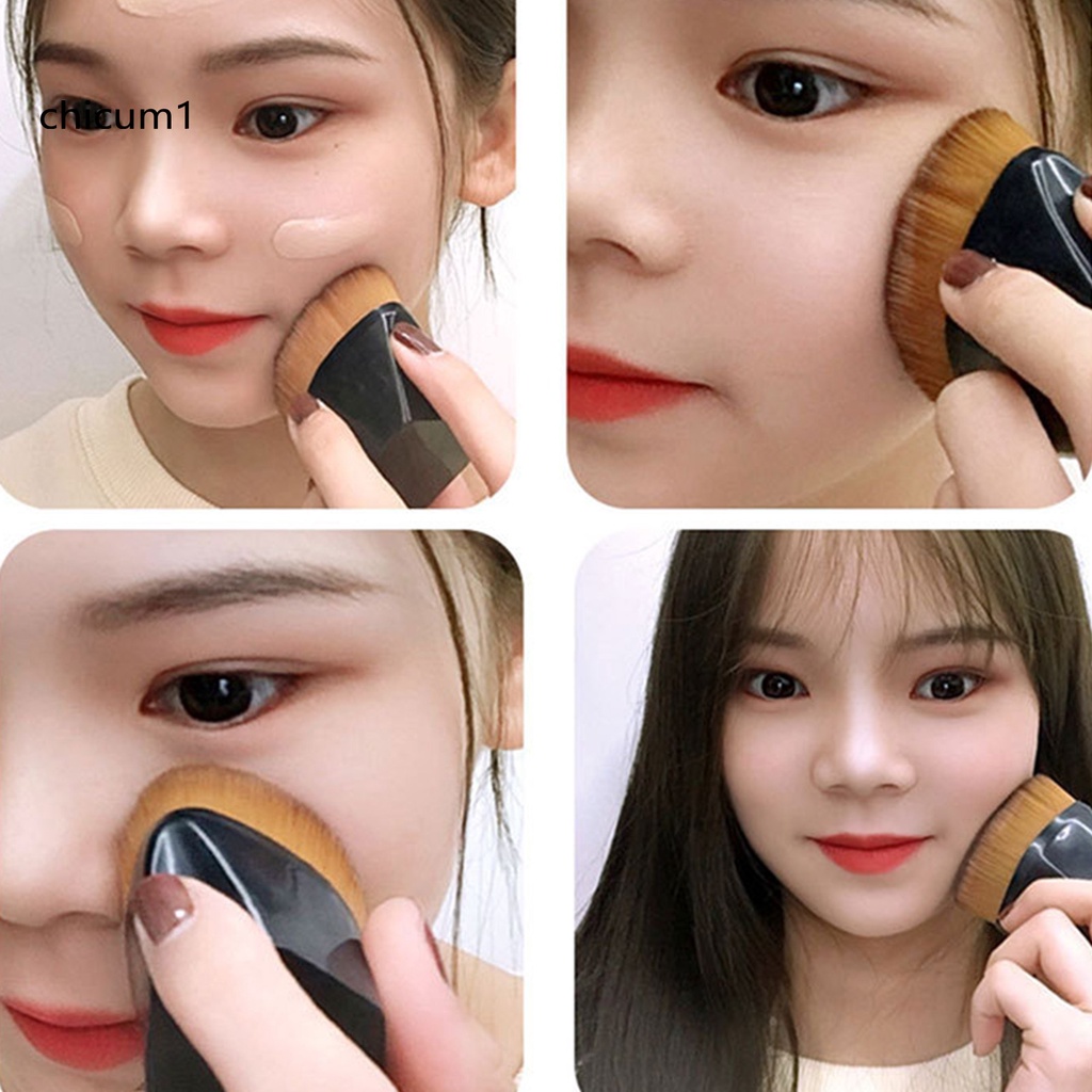 [Hàng mới về] Cọ trang điểm đầu dẹt thiết kế nhỏ gọn chất lượng cao tiện dụng