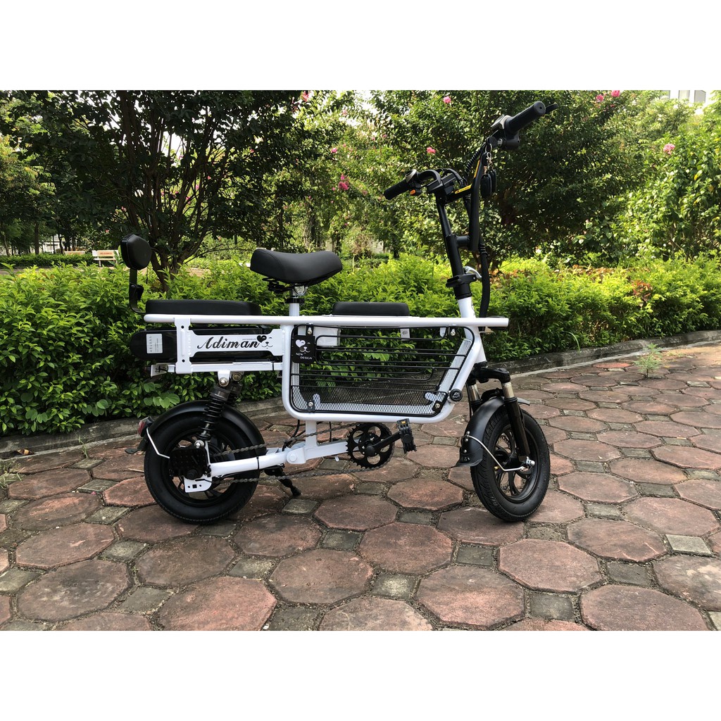 Xe Đạp Điện Gấp Gọn ADIMAN Chính Hãng, Xe Điện Chạy Bằng Pin Lithium 48V-12A