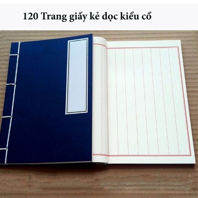 Sách viết tiếng Trung kẻ dọc kiểu cổ- ghi chú note
