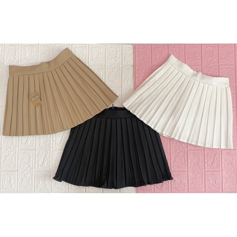 Chân váy ngắn xếp ly chất tuyết mưa dày đẹp có lót trong | BigBuy360 - bigbuy360.vn