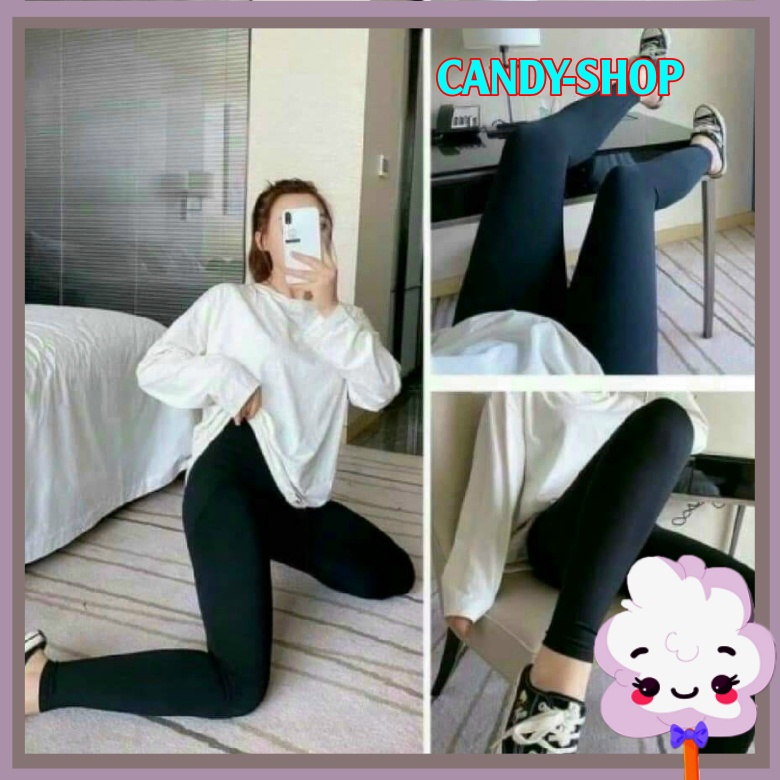 Quần legging lửng nữ đẹp cạp cao, quần đùi legging nâng mông dáng ngố tập gym thể thao co giãn 4 chiều.Candy-shop | BigBuy360 - bigbuy360.vn