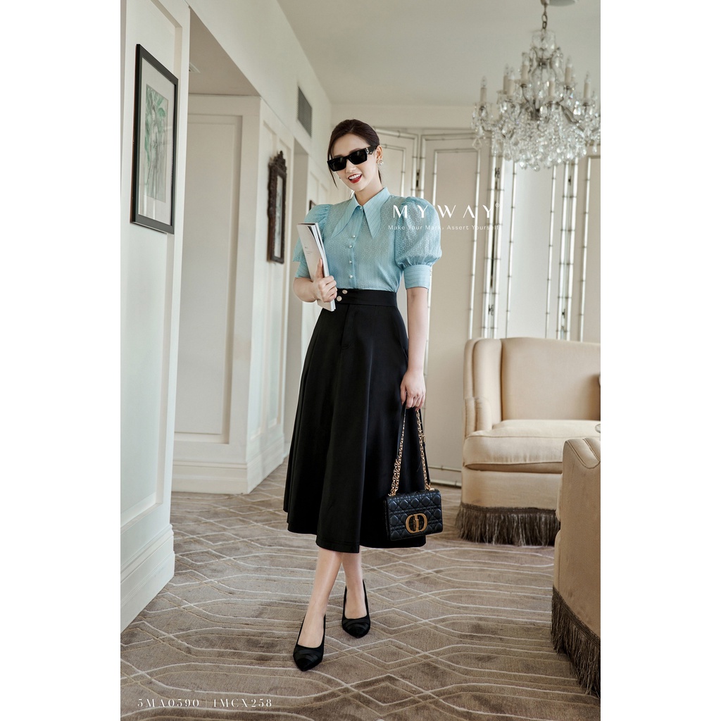 Áo Sơ Mi Nữ Công Sở MY WAY Tay Bồng Sang Trọng 5MA0590