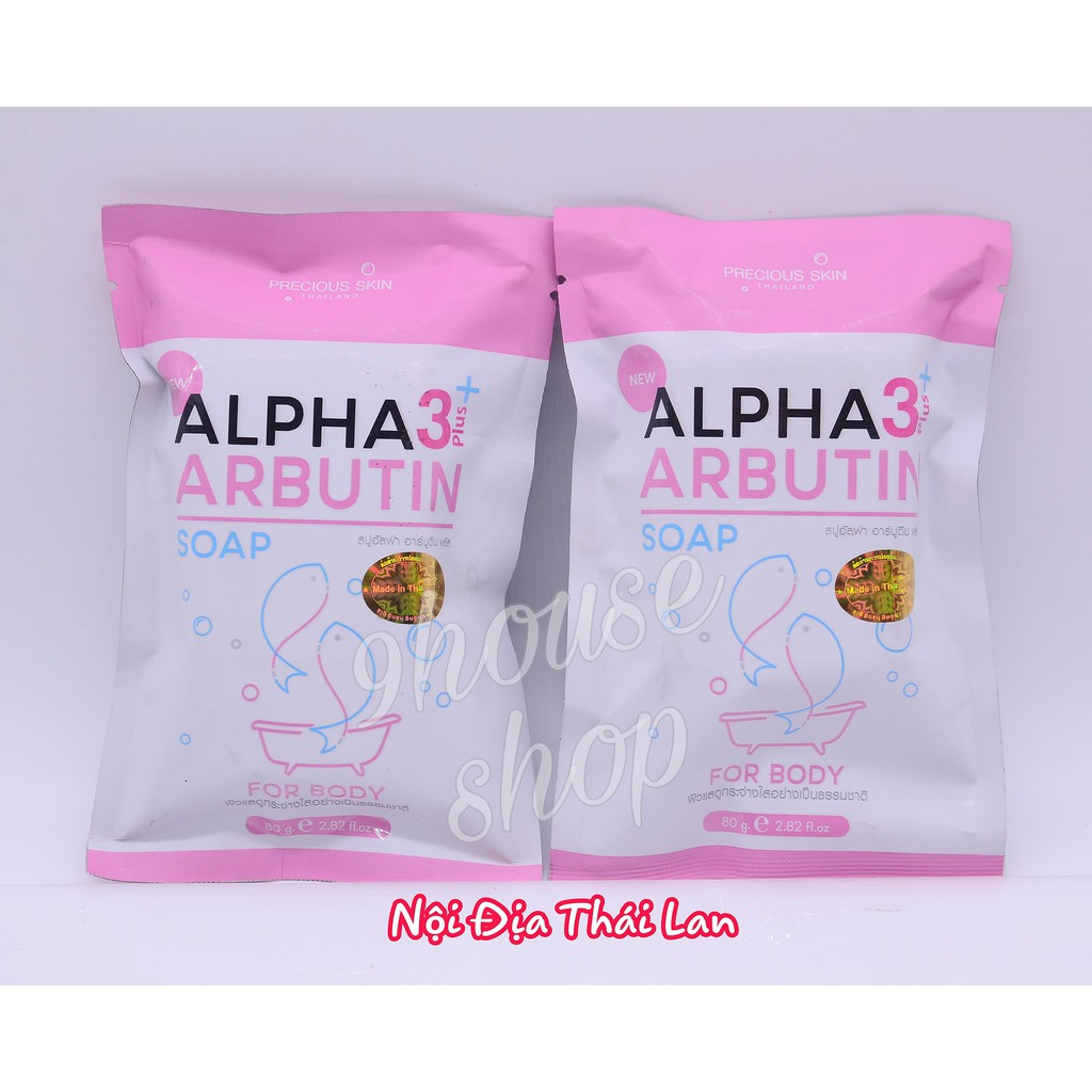 01 Cục Xà Bông Trắng Da Alpha Arbutin 3Plus Thái Lan 80gram