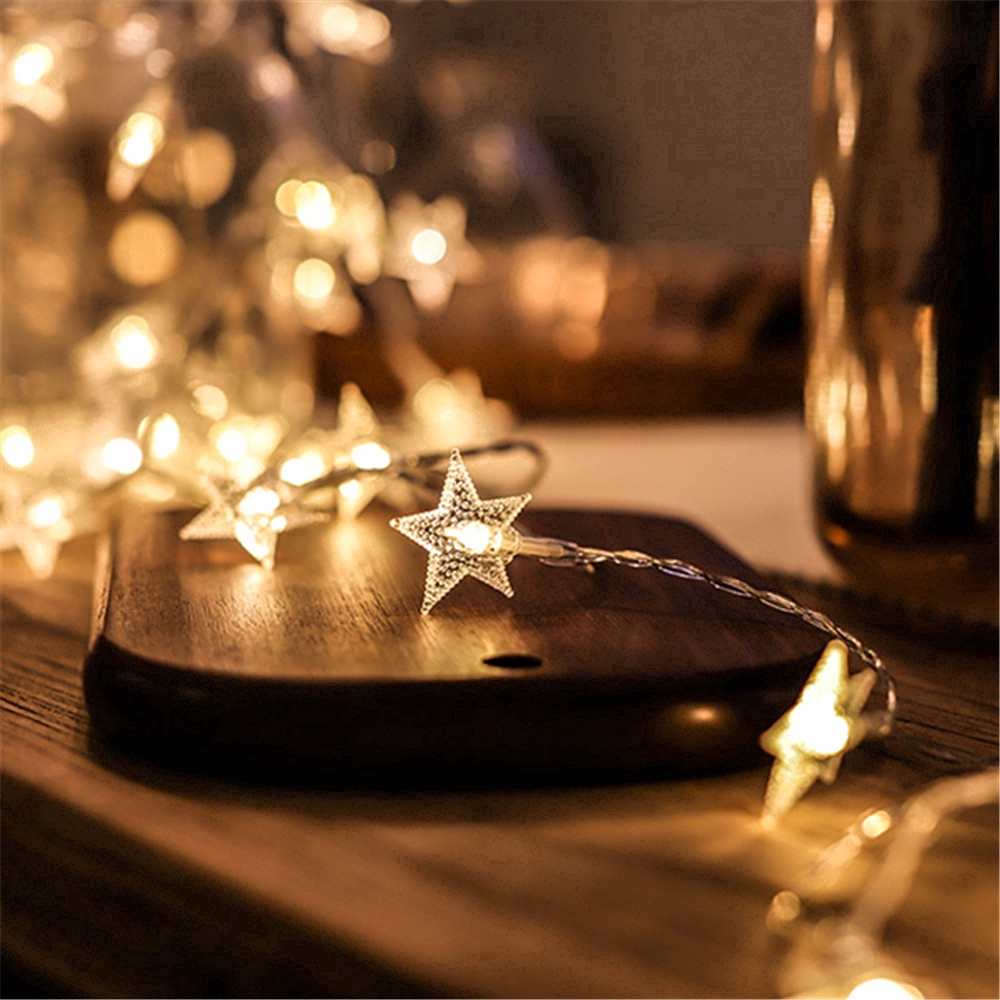 Dải đèn LED 3M 20 bóng hình ngôi sao trang trí tiệc cưới