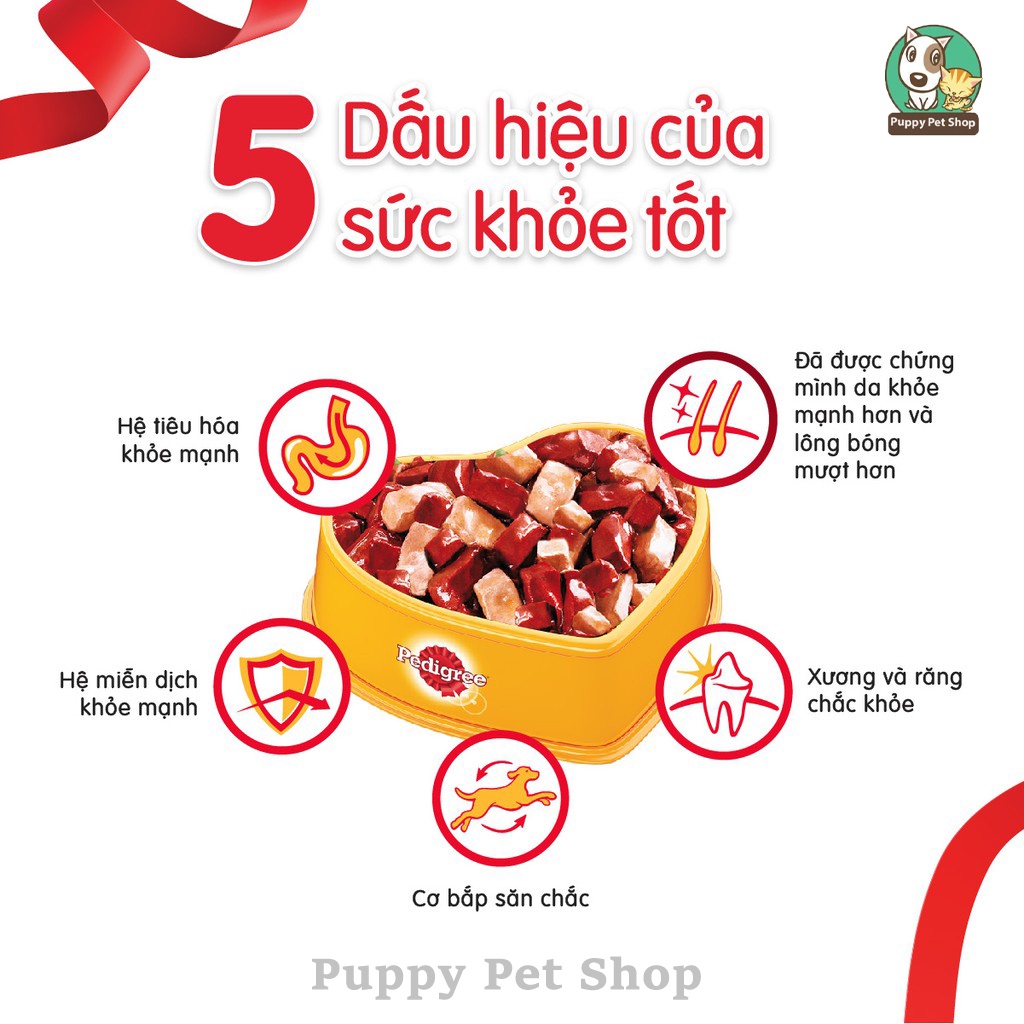Thức Ăn Cho Chó Con Pedigree Vị Gà, Trứng Và Sữa - Sản xuất Thái Lan
