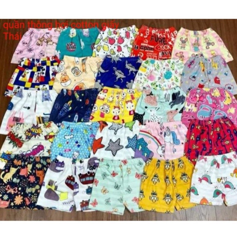 Quần Chục Thông Hơi Chất Cotton Giấy Thái Cho Bé Trai Bé Gái.